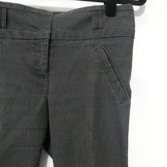 DYNAMITE | size 7 | Striped Charcoal Pants | Faux Pockets - Picture 5 of 16